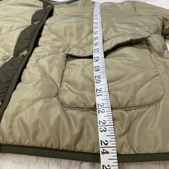 And Now This Women's Large Green Onion Quilted Button Up Lightweight Jacket - Picture 7 of 8